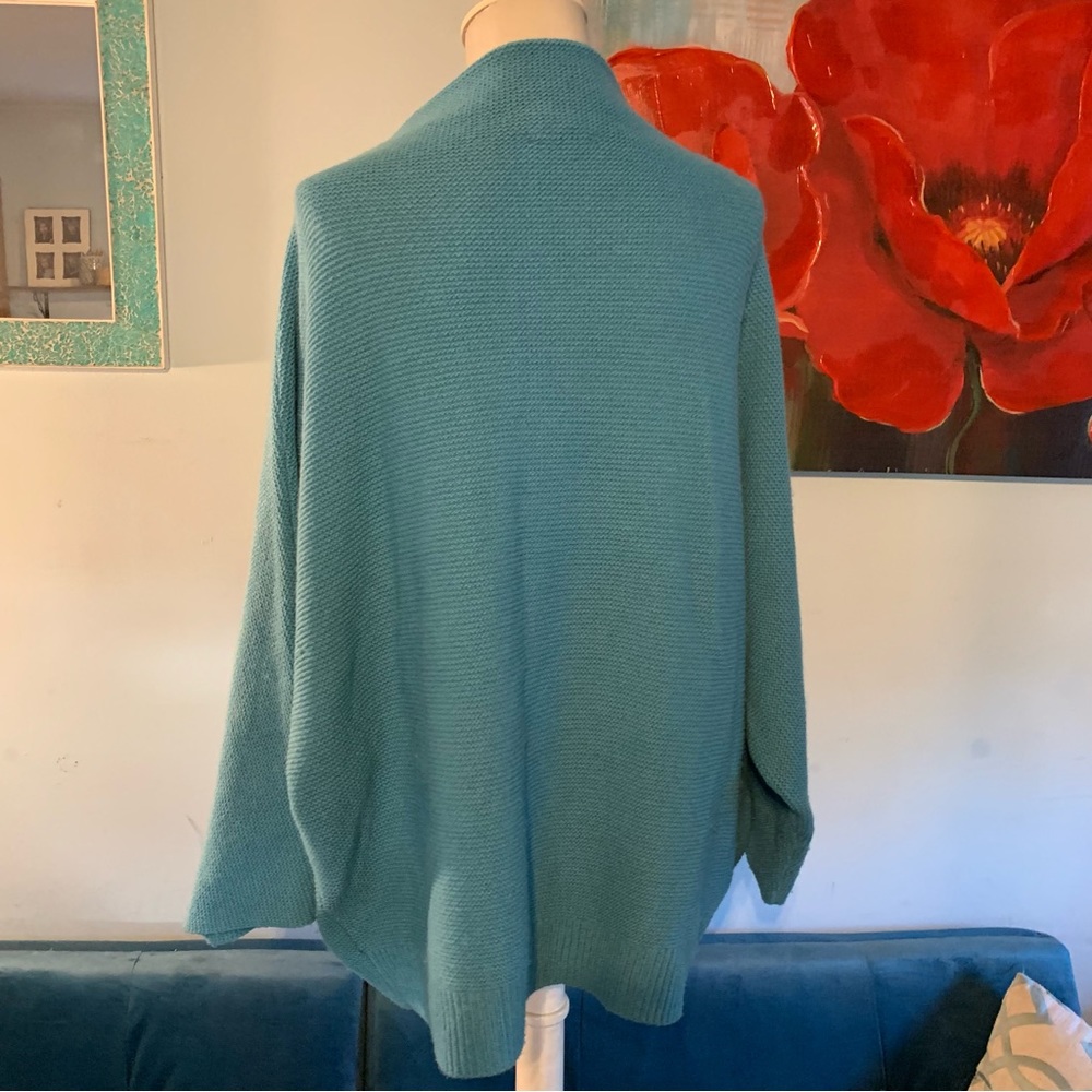 The Reset by R Label Wool Cashmere Blue Funnel Neck Sweater L/XL Top - Picture 3 of 10